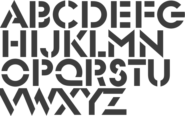 stencil-font-image
